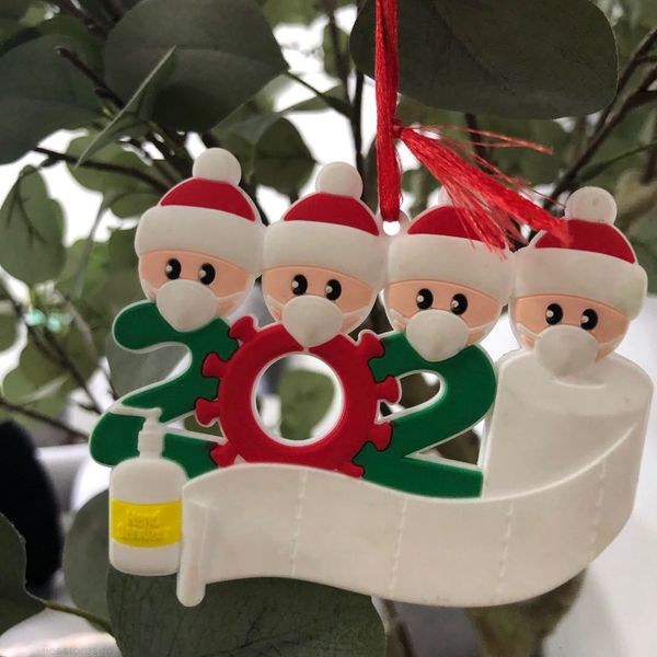 

quarantine gift customized 93yesurvivor ornaments 2020 family christmas of 2-7 hang decoration snowman pendant with face