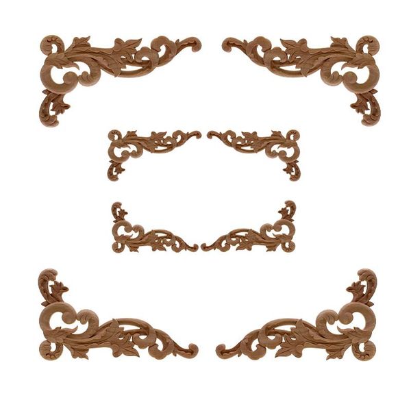 

vzlx rubber wood carved applique retro furniture craft decor vintage home decoration accessories figurine wooden letters