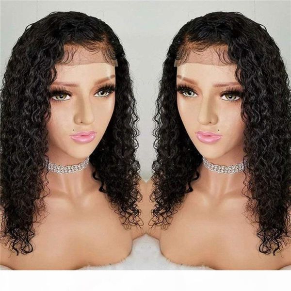 

glueless full lace silk base curly wigs with baby hair pre plucked virgin brazilian hair silk lace front wig human hair, Black;brown