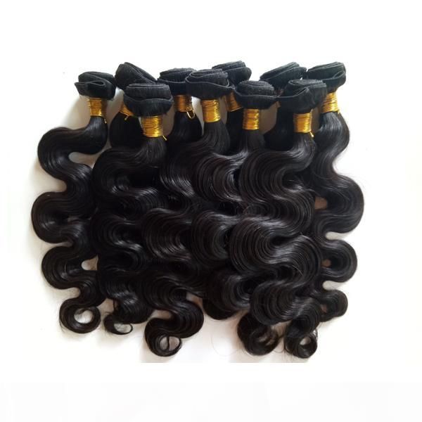 

can be restyle dyed thick end malaysian brazilian virgin human hair weaves great quality human hair extensions indian body wave 3 4 5bundles, Black