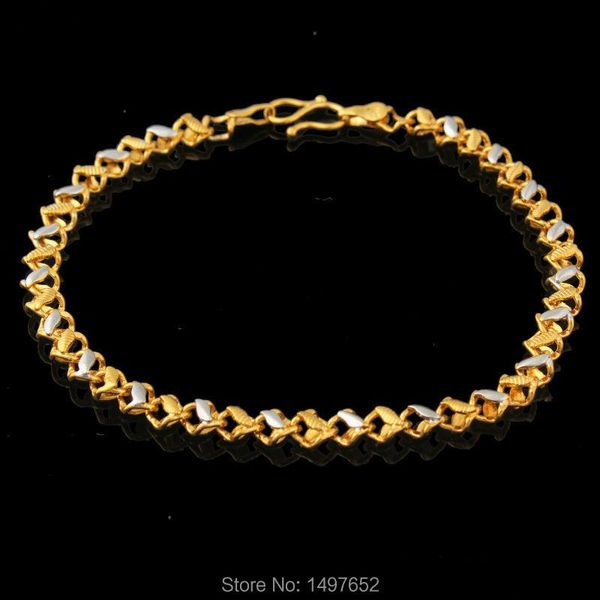 

link chain adixyn two tone chunky bracelets & bangles gold vacuum plated bracelet jewelry for women menlink, Black