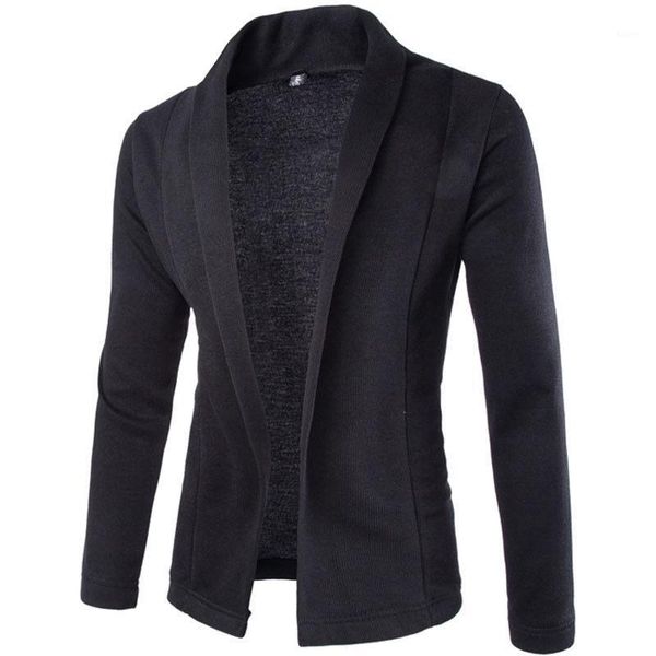 

new fashion men stylish long sleeve slim fit knit v-neck cardigan long sweater coat jacket casual mens slim jackets coats1, Black;brown