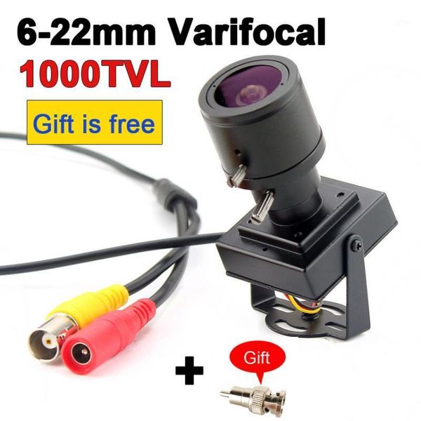 

cameras 6-22mm lens varifocal mini camera 1000tvl adjustable lens+rca adapter for security surveillance cctv car overtaking1