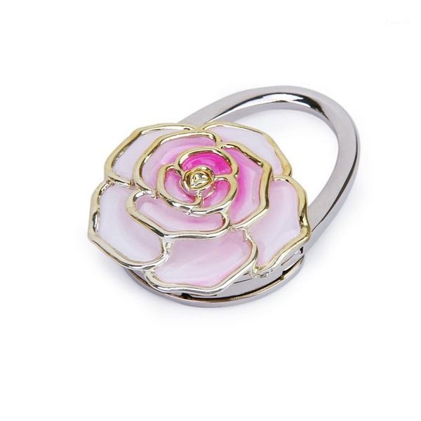 

folding handbag/purse/bag hanger table hook hang holder rose flower shape1