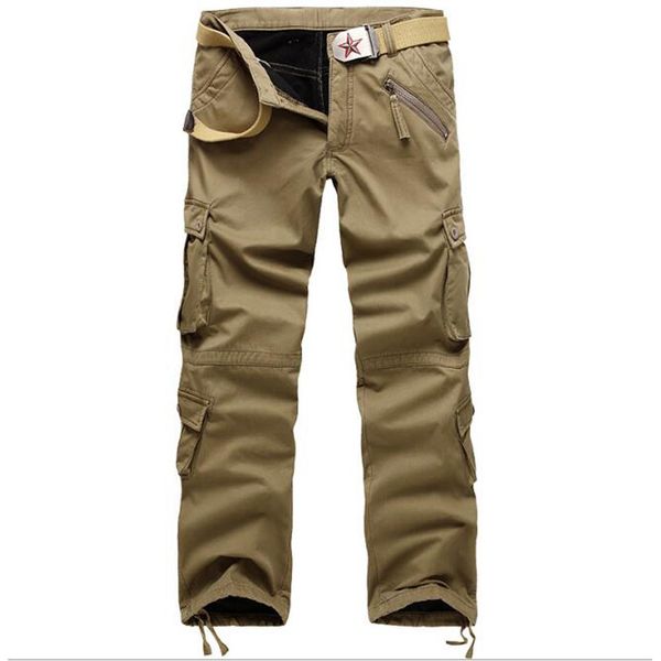 

2021 new warm winter cargo of the casual man general multi-pocket pants for outdoor men in long trousers bwt6, Black