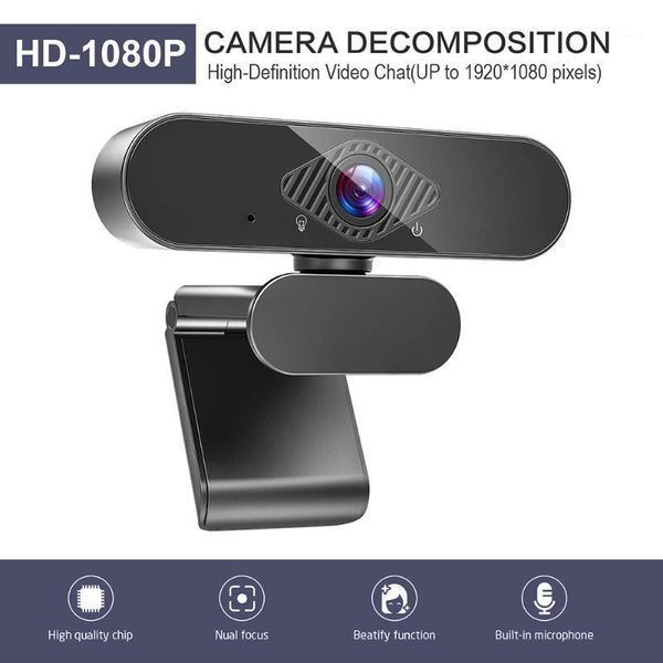 

hd 1080p webcam computer pc web camera with microphone 360 degree rotatable cameras for video calling conference work1