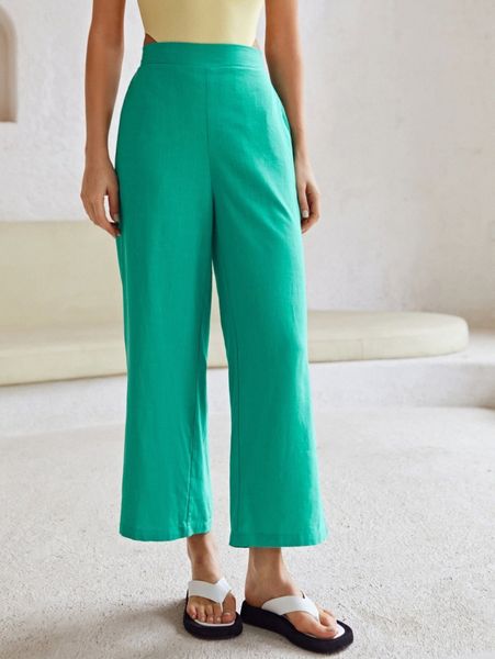 

high waist wide leg pants i4g7#, Black;white