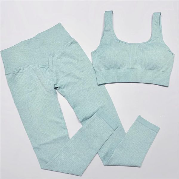 

yoga outfits seamless set fitness clothing sportswear high waist women gym leggings tights padded push-up sports bra 2 piece sets womens1, White;red