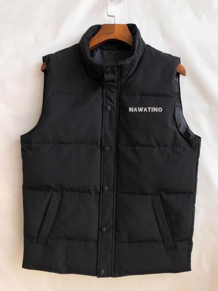 

canada usa style vest mens real feather down winter fashion garson bodywarmer advanced windser waterproof fabric, Black;white
