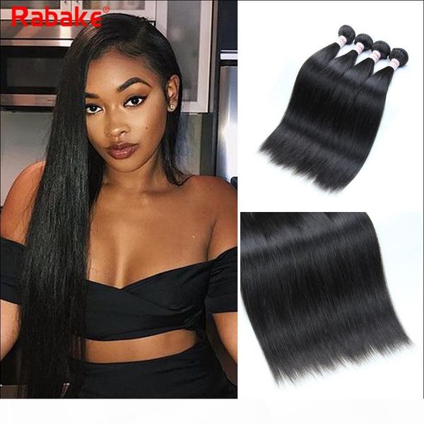 

human hair bundles straight remy brazilian hair extensions remy 3 or 4 bundles deals rabake wholesale cuticle aligned hair for black women