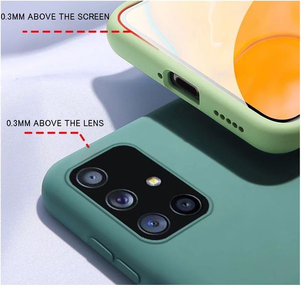 

soft liquid sile case for samsung galaxy s20 s10 s8 s9 plus a50 a51 a70 a71 a10 a20 a30 a50s wmtohq