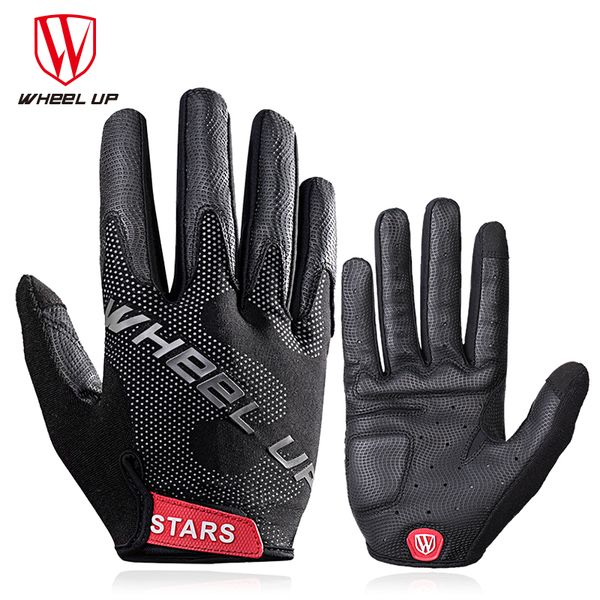 

wheel up winter women men' cycling full finger with gel pad shockproof touch screen mtb mountain bike bicycle gloves, Blue;gray