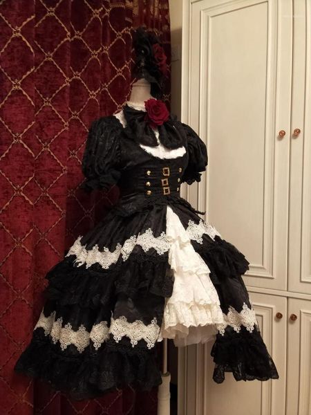 

customized] anime date a live tokisaki kurumi lolita dress uniform cosplay costume women halloween carnival 20201, Black