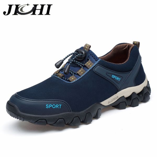 

autumn men's shoes fashion design lightweight breathable men's sneakers outdoor non-slip lace-up men casual shoes hiking shoes lj2, Black