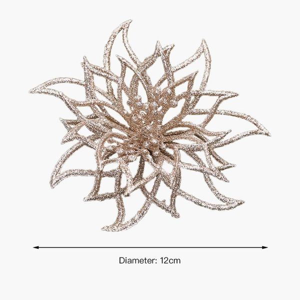 

10pcs glitter color flower lycoris radiata christmas wreath tree embellishment xmas gift wedding party scrapbook garlands ratta