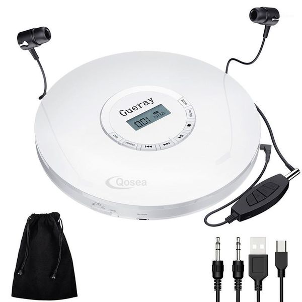 

portable cd player with headphones 1400mah rechargeable battery lcd display anti- personal cd music disc walkman player1