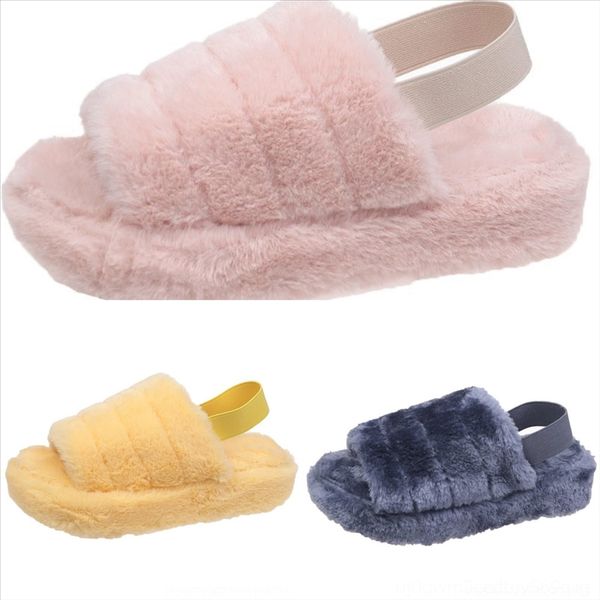 

bvy women bow plush warm slipper open toe plush winter slipper slipperss ladies bowknot couple soft shoes female home indoor new flats, Black