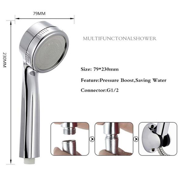 

zhang ji patented efficient high pressure shower head water saving massage nozzle rainfall bathroom handheld sho qylayq