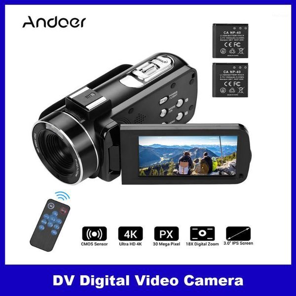 

andoer 4k ultra hd handheld dv digital video camera camcorder with shoe for mounting microphone anti-shaking function1