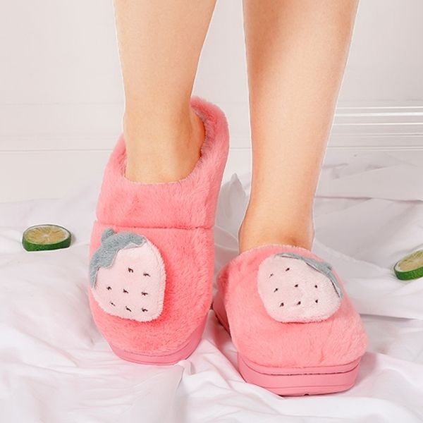 

women winter cartoon plush slippers ladies fur flat slipper woman warm indoor comfort shoes female casual comfort footwear y201026, Black
