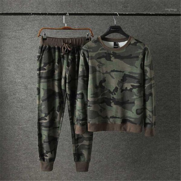 

men's camouflage hoodies and sweatpants casual sportswear suit mens sporting tracksuit set1, Gray