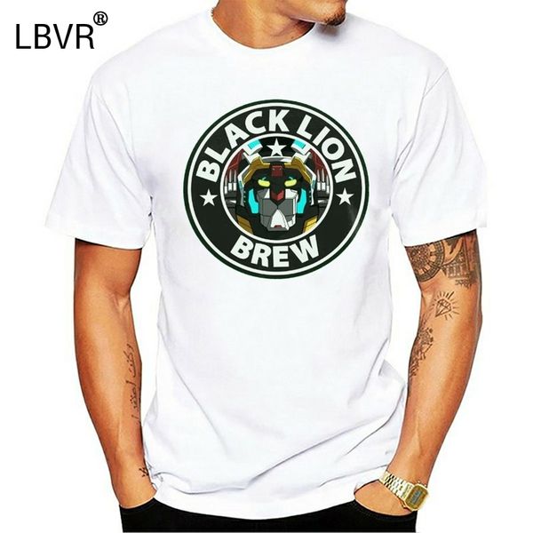 

2020 new printed funny voltron black lion brew coffee men's t-shirt camiseta masculina women's tshirt sport hooded sweatshirt hood