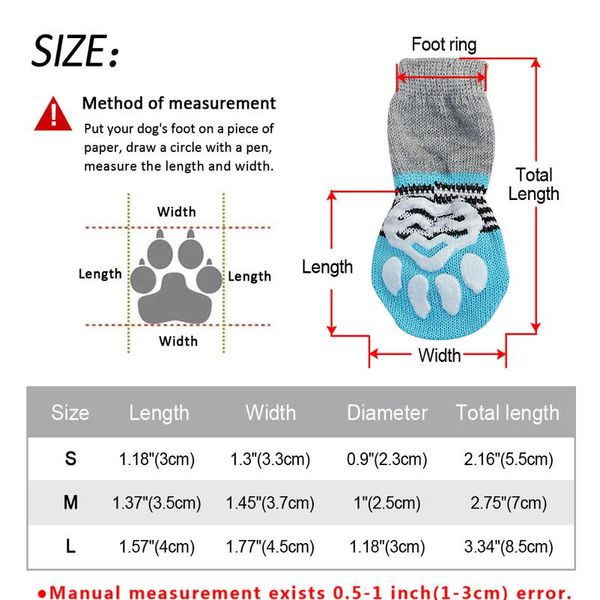 

cute puppy dog shoes anti-slip knit socks small dogs cat shoes chihuahua boots for winter indoor wear slip on paw protec qylhwd