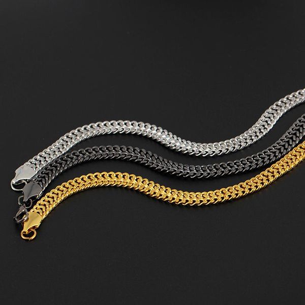 

Chain Bracelets Party Jewelry Gift For Men Women Elegant Color Bracelets Stainless Steel, Golden;silver