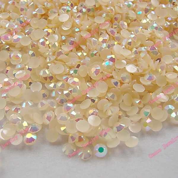 Шампанское ab 2mm, 3mm, 4mm yeak Art Resin Jelly Rhinestone Round Flatback для DIY Art Art Artach