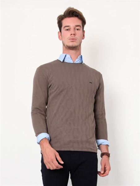 

bike collar jacquard mink male knitwear sweater, White;black