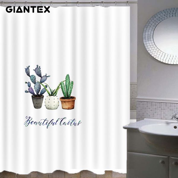 GIANTEX Pianta Pianta Tenda da bagno impermeabile Tende da bagno per bagno Cortina Ducha Rideau de Douchego Duchegordijn Duschvorhang Y200108