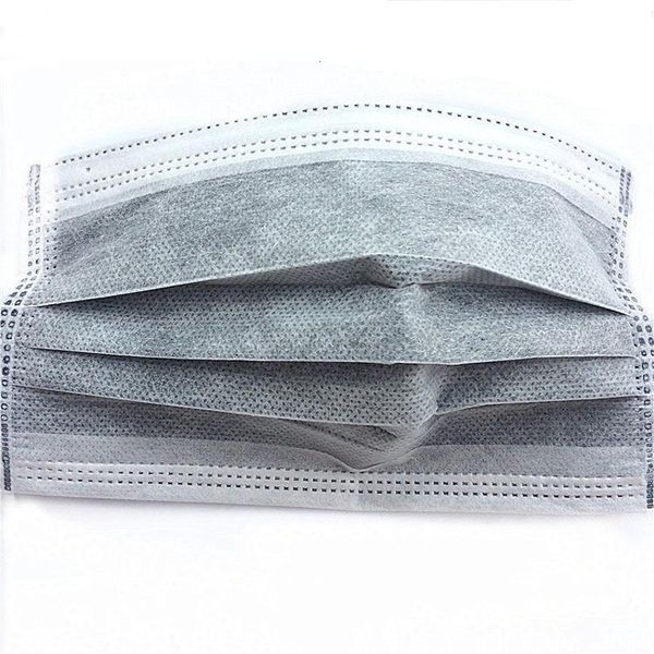 

nonwoven 4ply thickened 5pcs with disposable active carbon face anti fog and haze dustproof health care mask