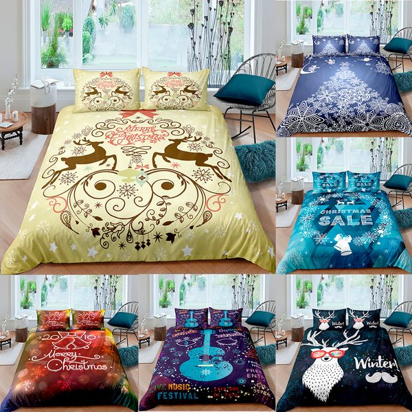 

zeimon elk deer merry christmas pattern duvet cover for kids children bedroom quilt cover bedding set with pillowcase home decor