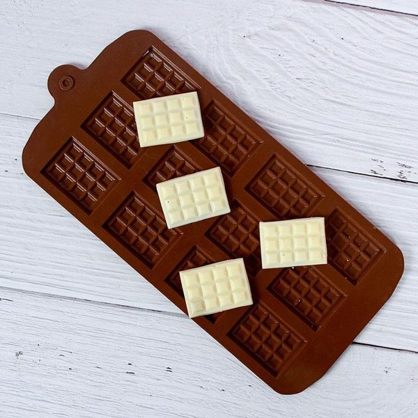 

baking moulds 22.5*10.5cm silicone waffle mold 3d square shapes cake bakeware tools decorating diy