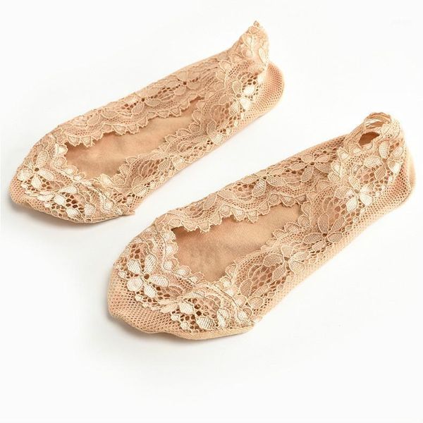 

6psc/lot super breathable whole circle silicone shallow mouth skidproof invisible boat socks lace mesh thin summer women socks1, Black;white