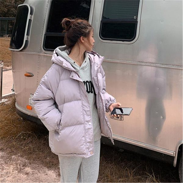 

women's down & parkas 2021 women jacket fashion solid thick warm winter hooded coat outwear, Black