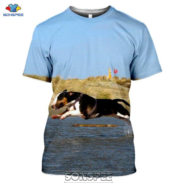 

bull terrier dog 3d print shirts anime harajuku comics men clothing