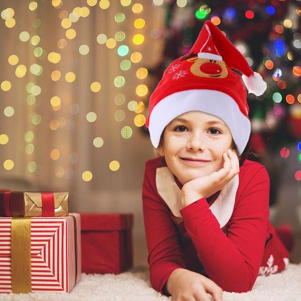 

2pcs красные шапки портативный прелестный комфортная праздничный костюм шляпы санта-клаус шляпы рождество для детей jllrga homecart