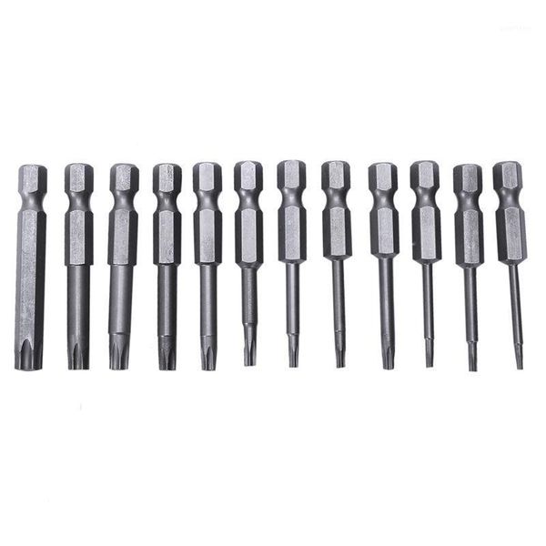 

12pcs electric tamper torx socket screwdriver bit tool set 1/4 inch 6.3mm1