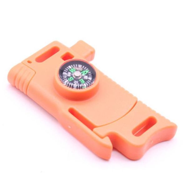 

1pcs 5/8\" side release whistle compass buckle scraper parachute 550 cord paracord bracelet outdoor camp backpack survi jlluvr