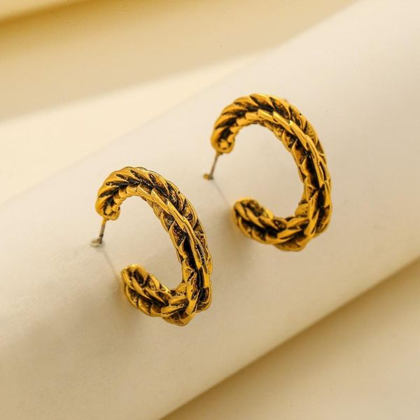 

punk hoop earrings for women gold color vinatge circle earrings girlfriend valentine's day gifts jewelry accessories new trendy, Golden;silver