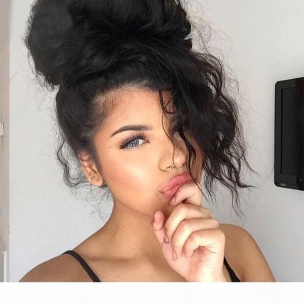 

pre plucked 360 frontal 360 lace frontal closure peruvian virgin remy human hair, Black;brown