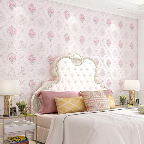 

wallpapers pastoral european flower wallpaper 3d wedding room peel and stick pink mural living decor wall paper art w2431