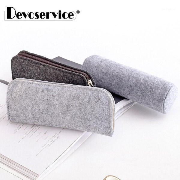 

pencil cases 1pcs fashion portable felt bag pen case cosmetic makeup coin pouch zipper school stationery office supplies1