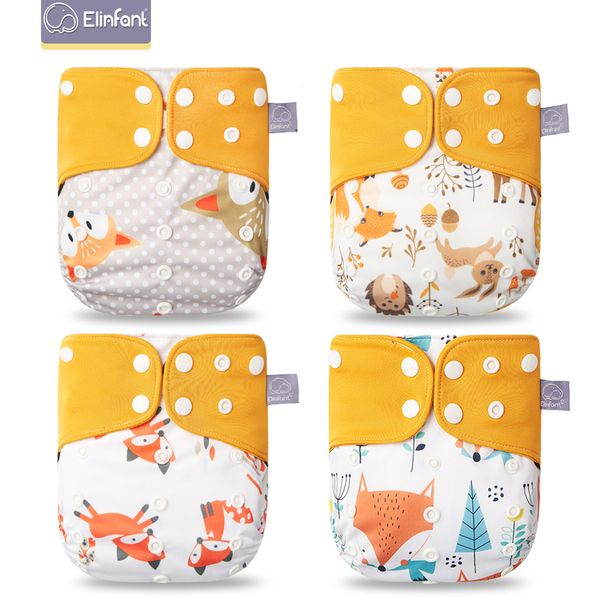 

elinfant экологичный новые 4шт / комплект моющийся кофе сетка подгузник крышка регулируемые карман подгузники подгузник многоразовый ткань
