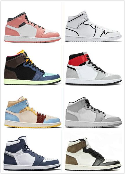 

2021 new arrival jumpman high og 1 1s light smoke grey unc mens basketball shoes designer obsidian south beach sports trainers sneakers shoe