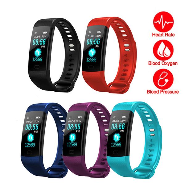 

y5 smart wristband, bluetooth sports watch, pedometer, heart rate and blood prsure monitor, color scr