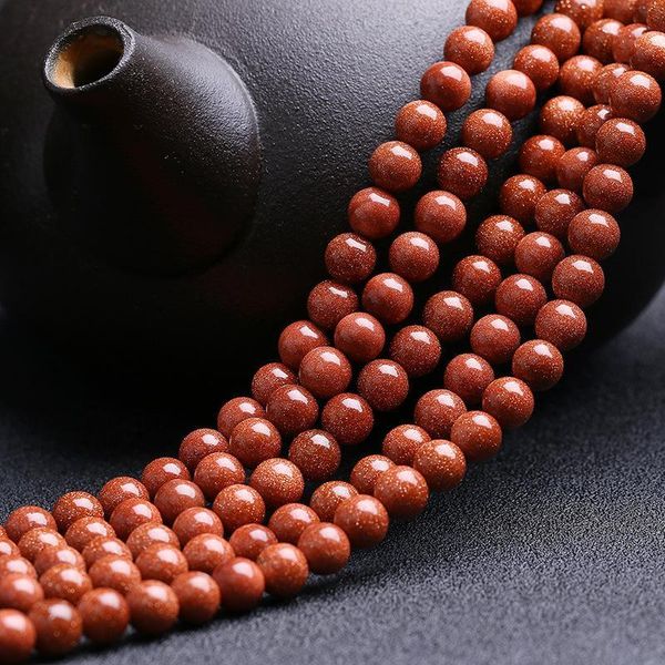 

1strand lot 4 6 8 10 12 mm natural gold sand stone charm round beads loose spacer bead for jewelry making diy necklace bracelet h bbycop, Silver