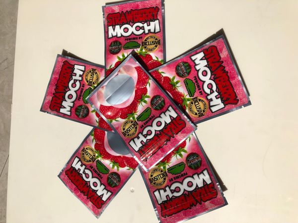 

strawberry mochi mylar label bag edibles packaging local mylar bags sf california 3.5-7g bbyuce lg2010