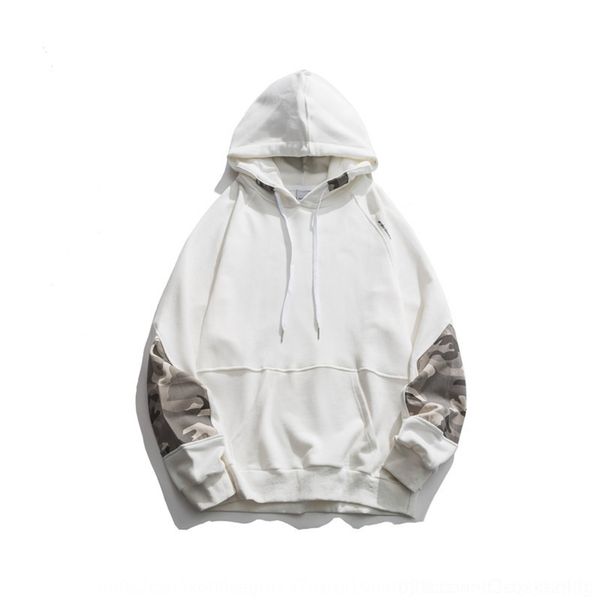 

ky31w рыхлых снаружи 20 осеннего случайного trendy свитер рукав street лоскутных модных мальчиков рукава сохраняющейся крышка длинного камуф, Black